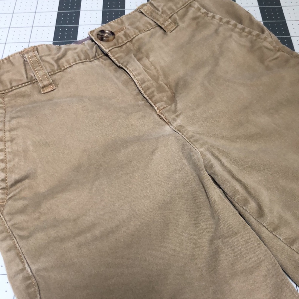 rumi & ryder Boys Adjustable Khaki Canvas Shorts